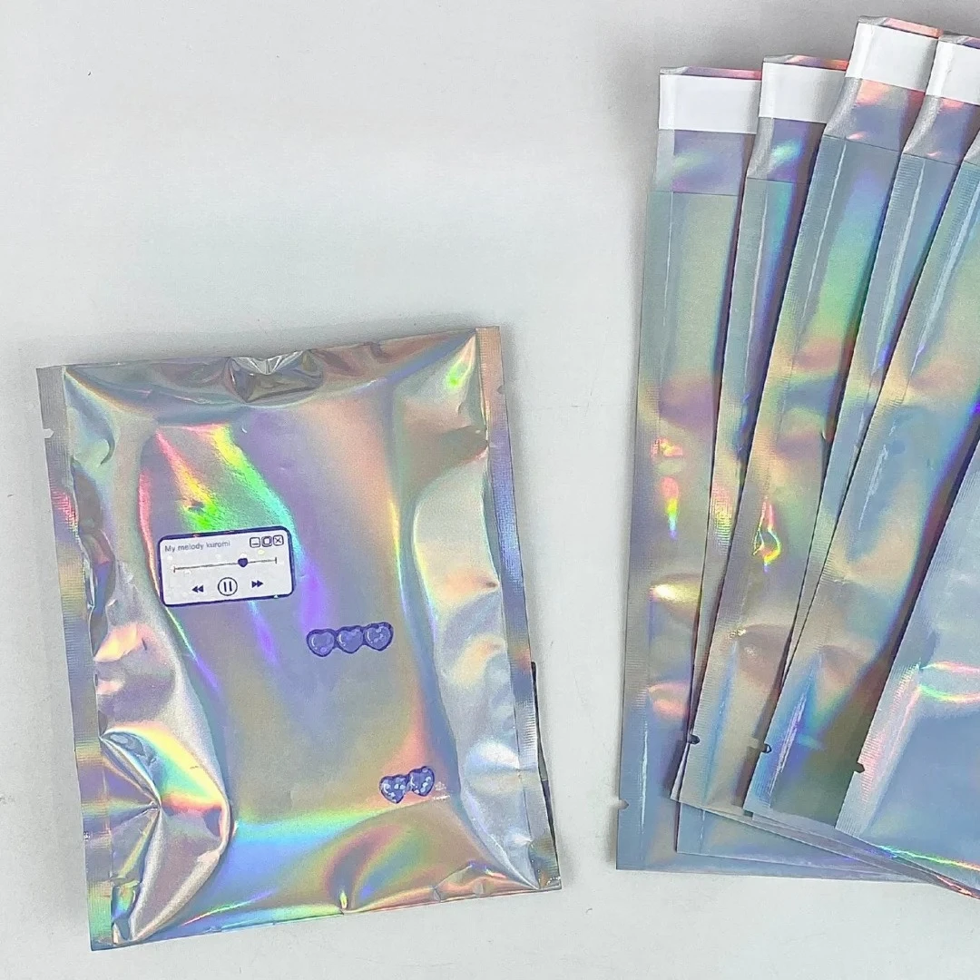 50 Pack/Set Holographic Self Seal Mailing Bags Laser Iridescent Packaging Pouches Adhesive Shipping Envelopes for Jewelry 9x13