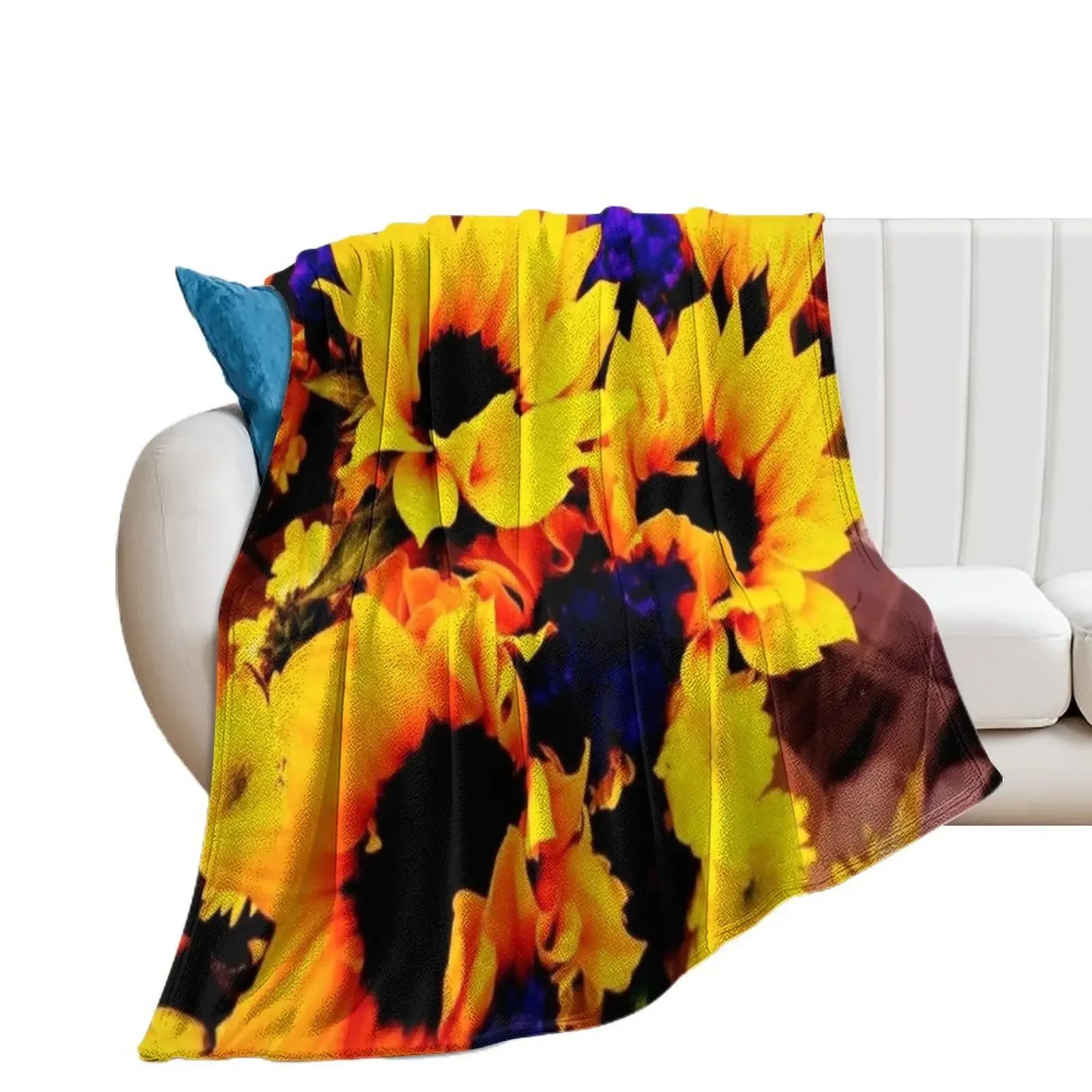 

Sunflowers Throw Blanket warm for winter Luxury Nap Blankets