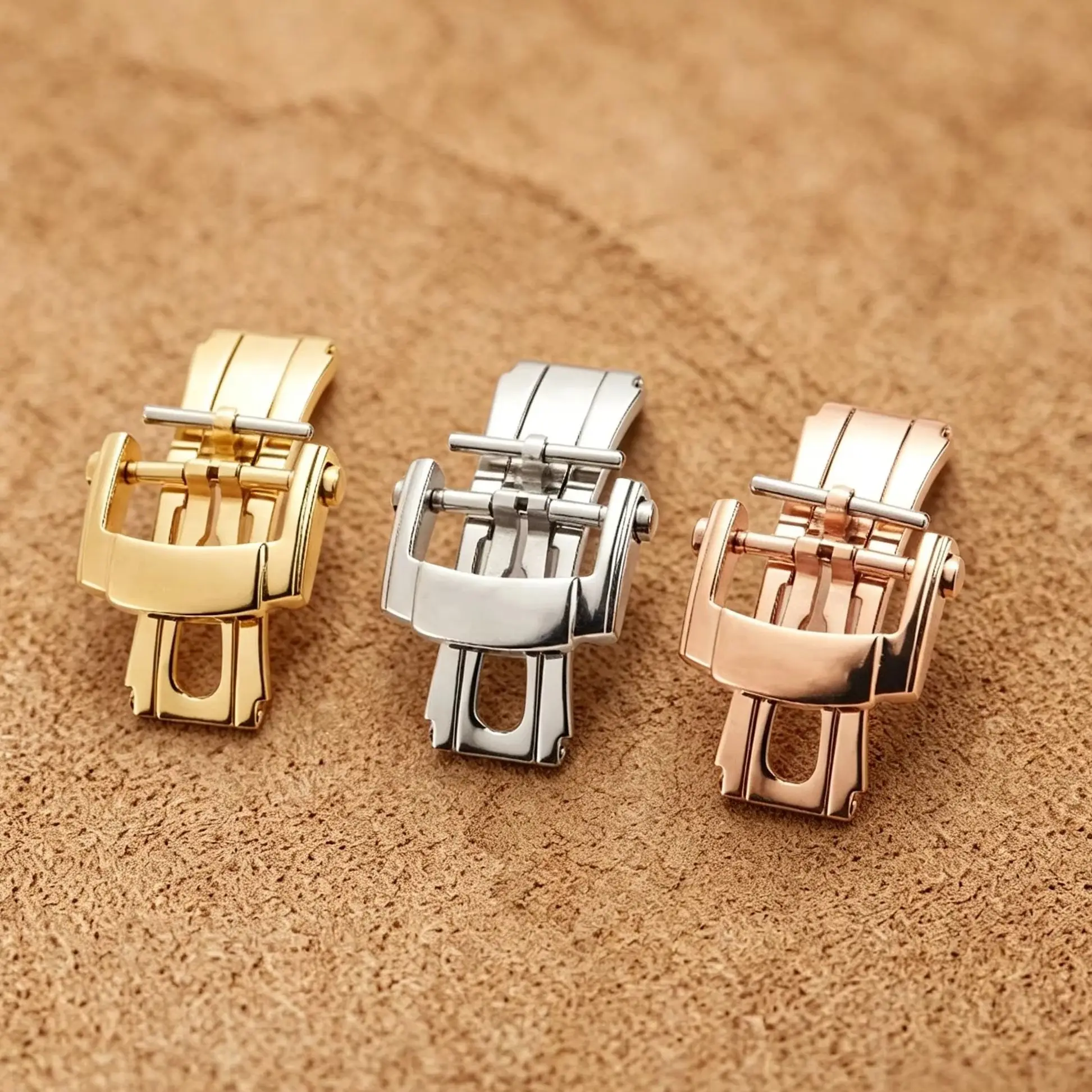 18mm Universal Deployant Watch Buckle For Traditional Watch Strap 316L Stainless Steel Fine Manufacture Watch Clasp