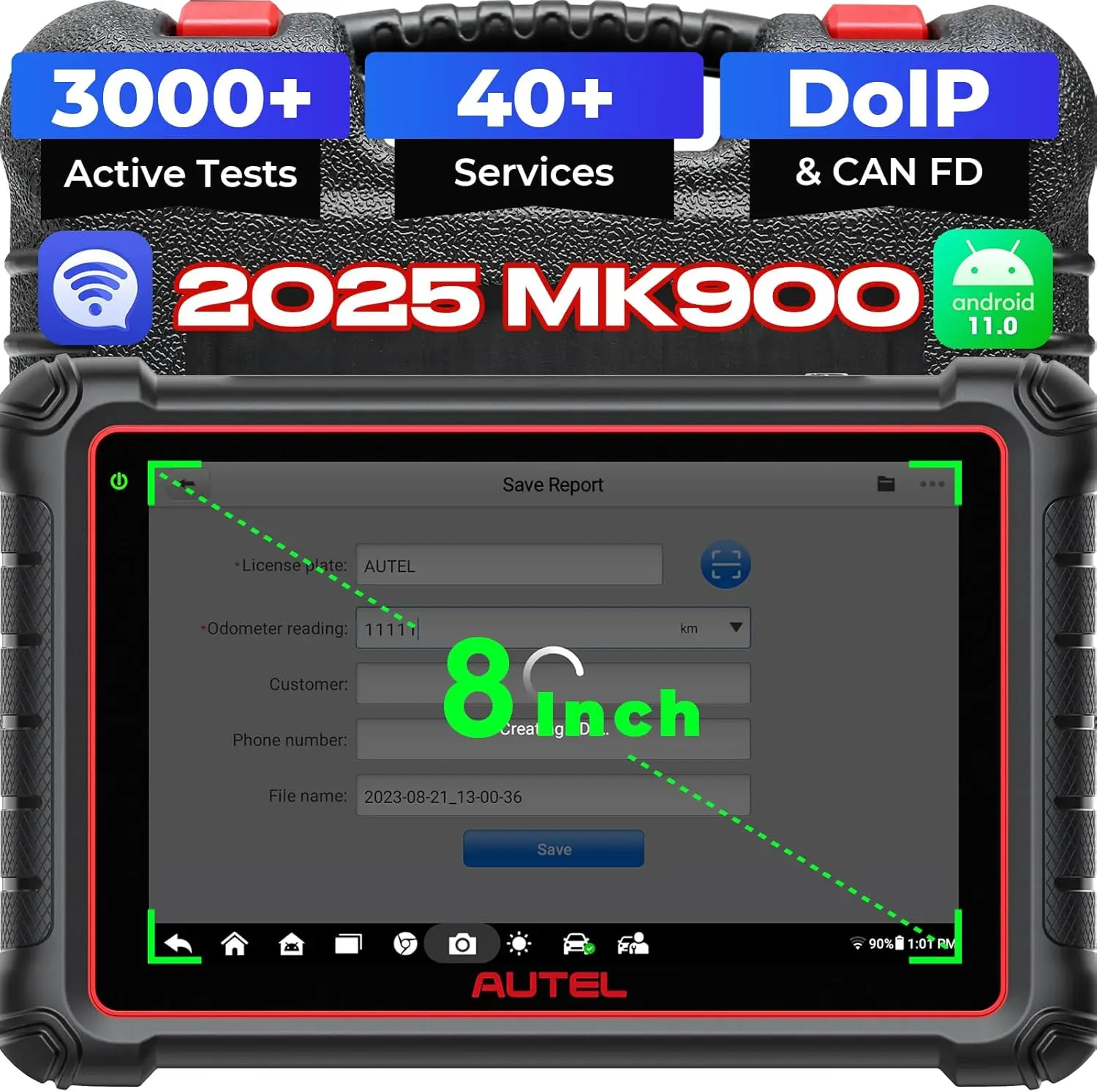 Autel MaxiCOM MK900 OBDII Scanner All System Diagnostic Scan Tool Active Test DoIP CAN FD FCA Autoauth SGW Update of MK808BT PRO