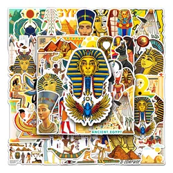 50Pcs Egyptian pharaoh series Cartoon Cute Waterproof Sticker Skateboarding Snowboard Retro Vinyl Sticker