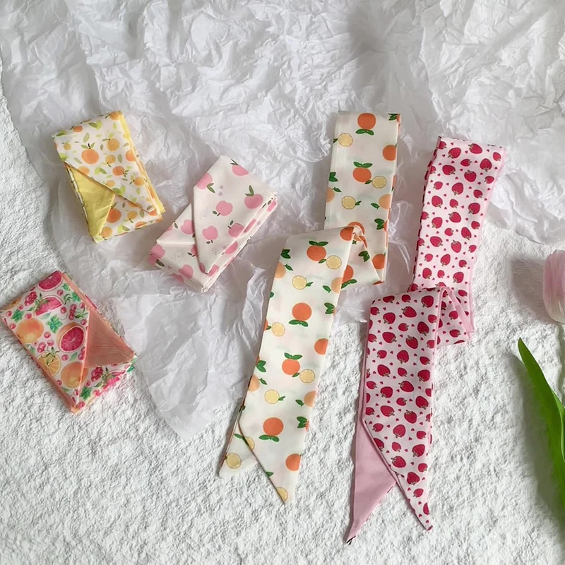 

Новинка 2025, роскошный брендовый шарф с принтом в виде сердца, женская сумка, сумка с лентой для волос, узкие шелковые шарфы, женский платок, шейный платок, повязка на голову