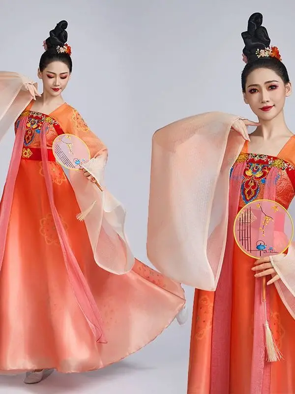 

Классический танцевальный костюм династии Хань и Тан Гуансиу, женский элегантный костюм в китайском стиле, бессмертный древний костюм