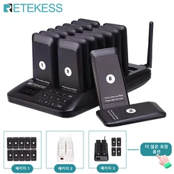 Retekess TD157 pager restauracyjny bezprzewodowy system przywoławczy podstawki brzęczyk sygnał dzwonkowy odbiorniki dla food truck fast food cafe bar