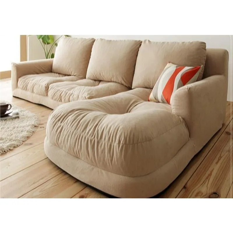 Japanese-style tatami three-person concubine sofa, super soft small apartment Nordic style casual combination sofa