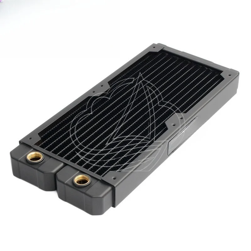 PC Water Cooling Heat Exchanger 14 Flat Pipe Copper Radiator with 12cm Fan Position