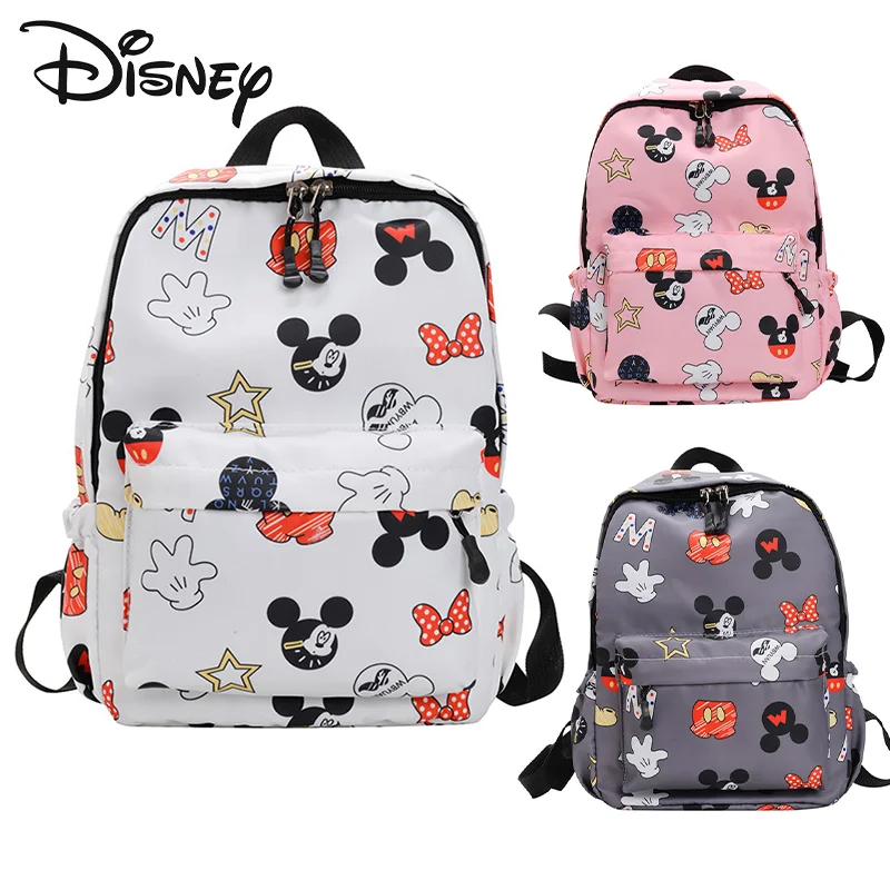 Disney-mochila escolar de Mickey para niños y niñas, morral escolar Kawaii de Minnie para guardería, Mini mochila