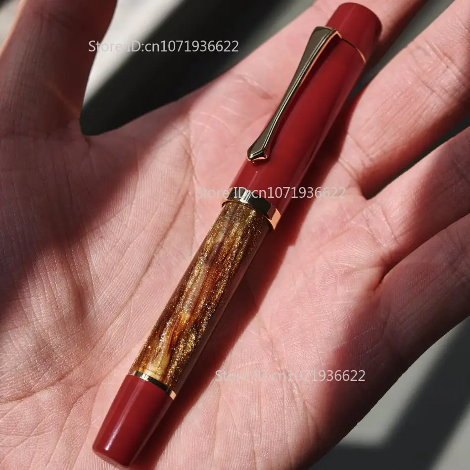 Yongxu 105 Acrylic/Epoxy Resin/Ebonite Classic Piston  Fountain Pen 14K Gold Nib Ebonite Feed Compatible With Pelikan M400