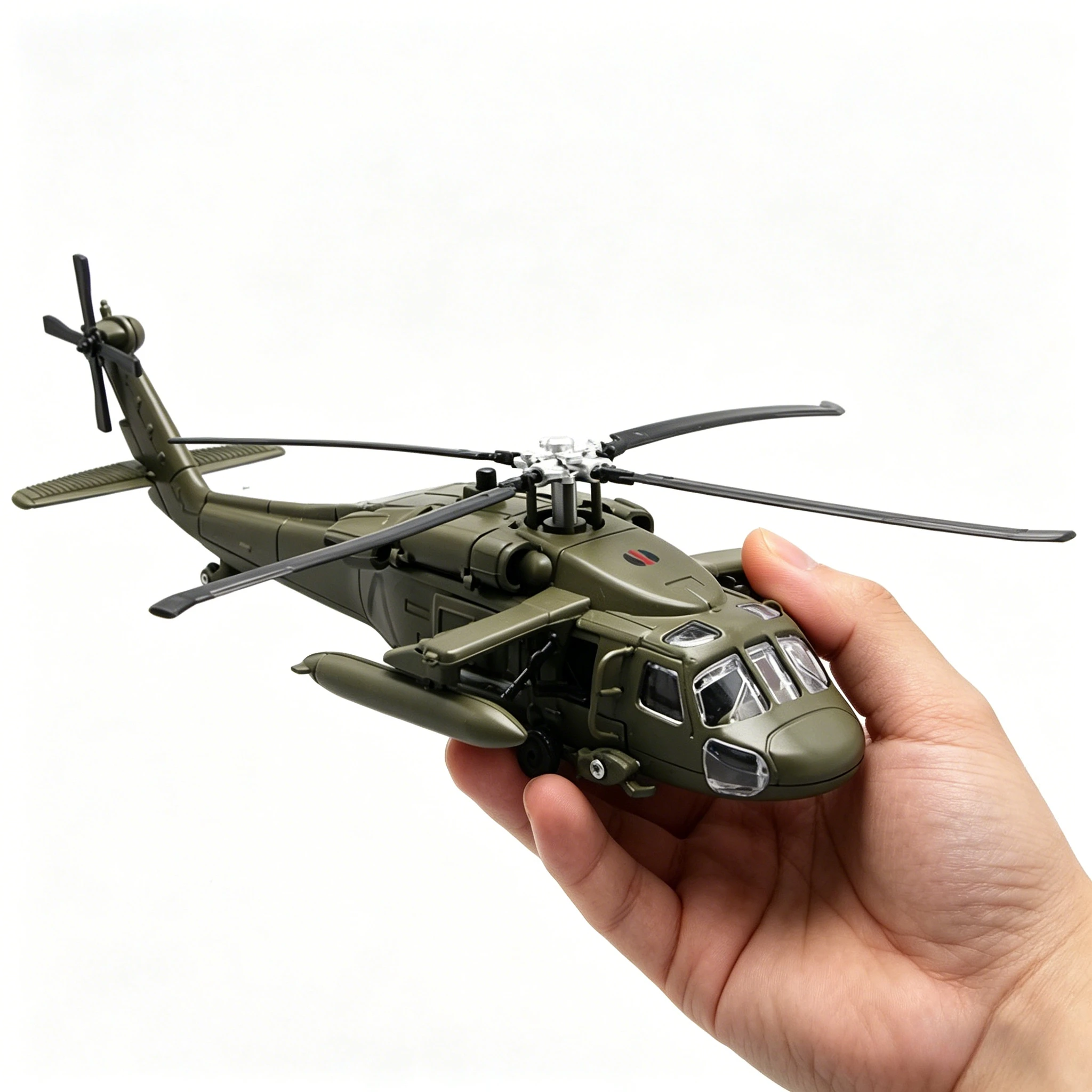 

America Black UH-60 Hawk Utility Helicopter Alloy Airplane Model Simulation Metal Flying Model Toy Sound and Light Kids Gift