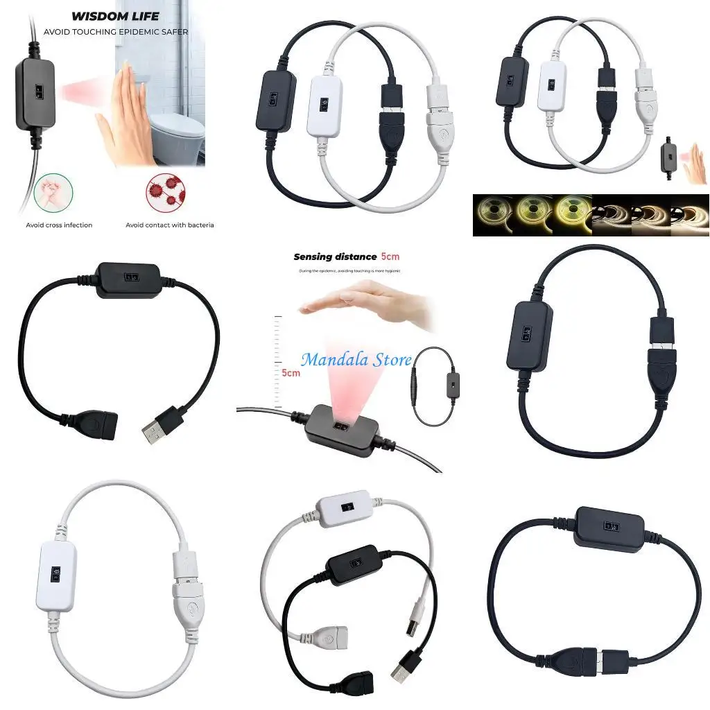 

U2JC Automatic Hand Waving Detection Switches 5.0cm Sensing Distance Home Automation Sensors Switches for LED Strips Light