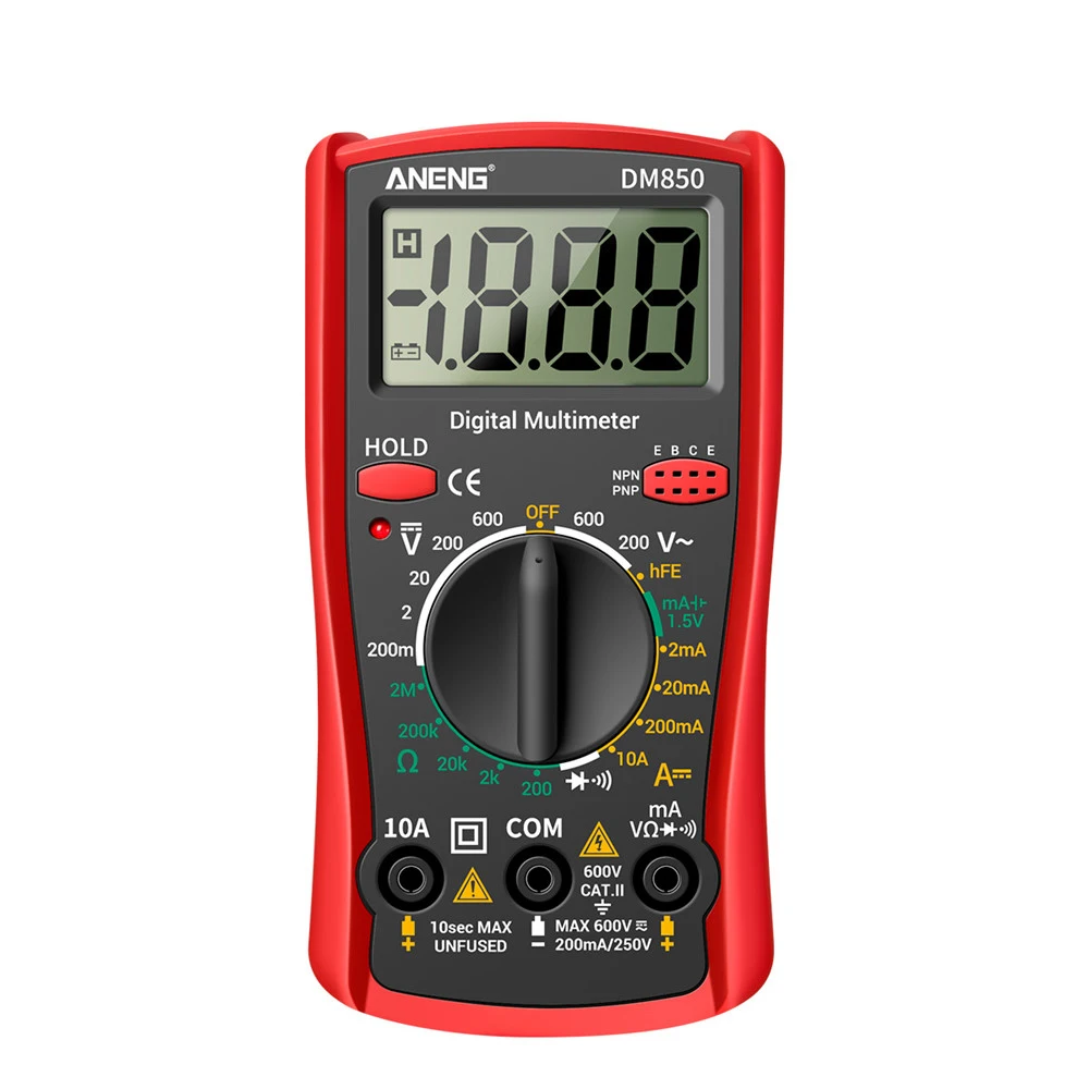 Imagem -03 - Multímetro Digital Auto ac dc Testador Votage Corrente Ohm Amperímetro Sonda de Teste Ferramenta Detector Profissional para Eletricista 1999