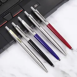Metal Ballpoint Pen Press Tyle Students Gift Writing Tools with Blue/Black Ink Refill Business Neutral Pen Students Gift