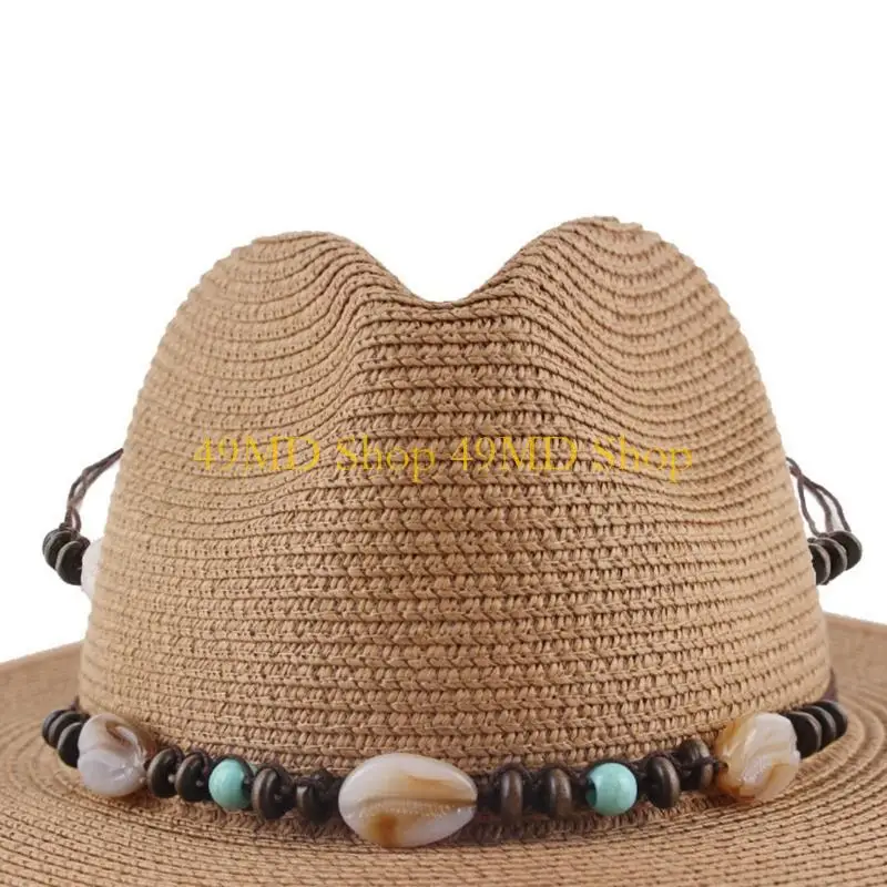 49MD Adjustable Length Hat Rope for Cowboy Hat Weaving Hat Outdoor Hat Multiple Functional Decorative Hat Strap for Adult