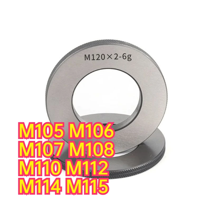 Thread Ring Gauge M105 M106 M107 M108 M110 M112 M114 M115x 6 x4x3 * 2 * 1.5 GO & NOGO Metric Measuring Gauge Tool