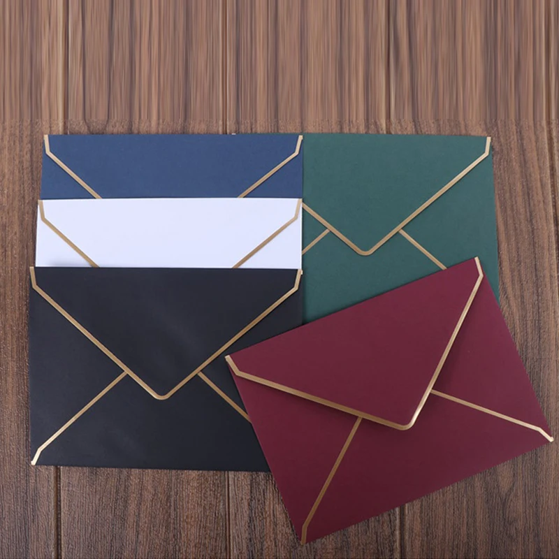 50pcs/lot High-grade Envelope Mall Business Supplies Paper Postcards Student Envelopes for Wedding Invitations Stationery