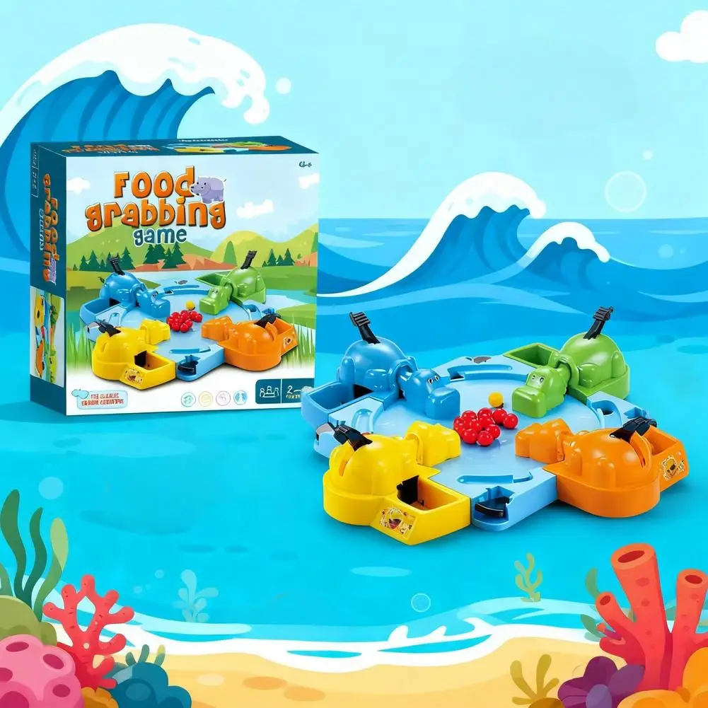 لعبة التفاعل متعة الأسرة الشعبية فرس النهر الجائع الوالدين والطفل الجدول الرخام نبتلع فرس النهر الأطفال هدية عيد ميلاد لعبة