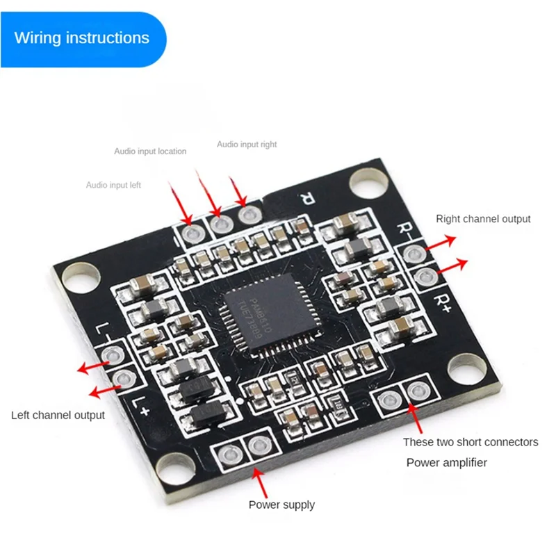 

Durable-5Pcs PAM8610 Module Digital 2X15W Audio Power Amplifier Board DC7-15V Dual Channel Stereo Sound Amplifier Modules Easy T