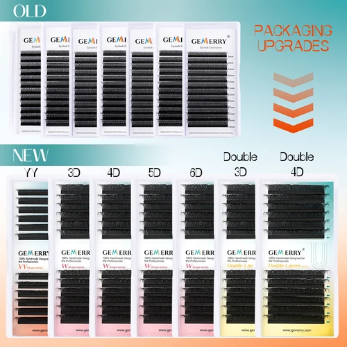 Imagen 2 del producto Extensión de pestañas en forma de Gemerry YY, floración automática en forma de W, floración 3D 4D 5D 6D 8D, ventiladores prefabricados, maquillaje de pestañas, volumen