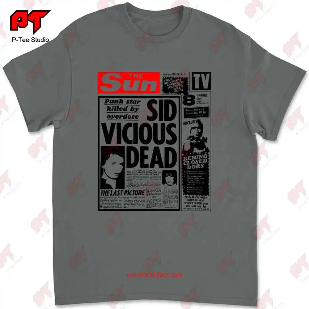 90S مسدسات الجنس Sid Vicious Dead Vintage Punk Skinhead تي شيرت Xl 23 27 5 ZPG3