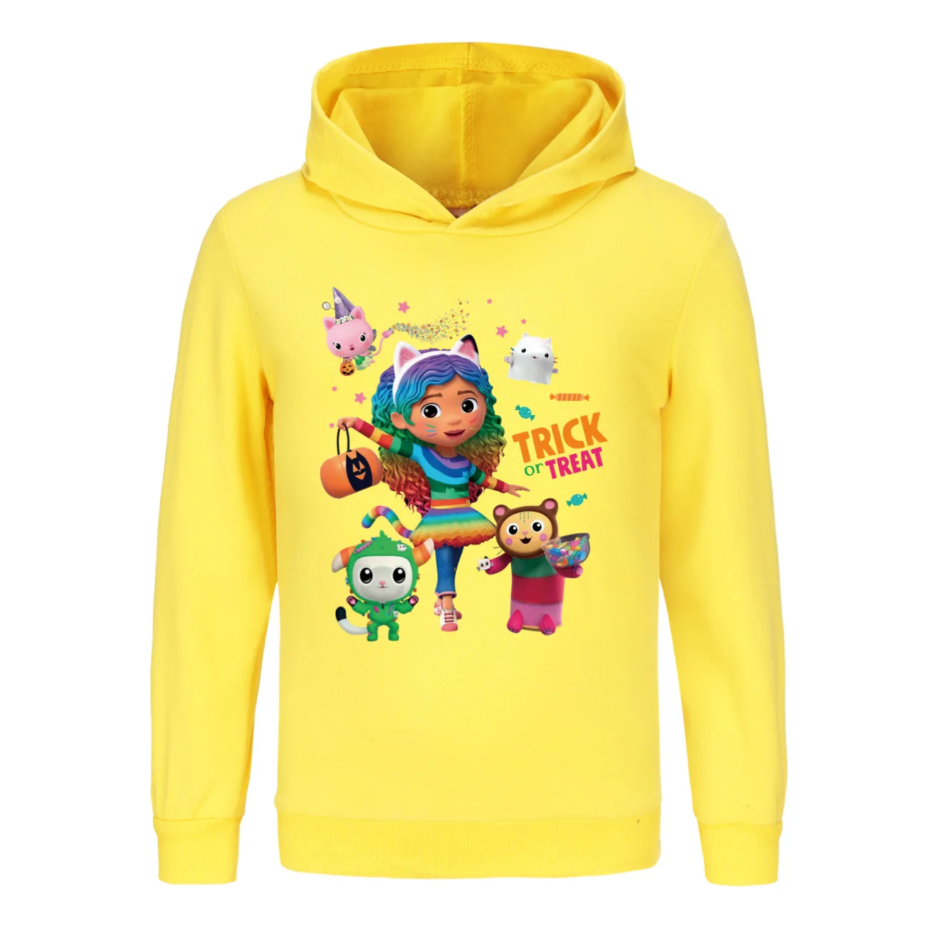 Gabby Dollhouse Clothes Kids Cartoon Gaby Chat Hoodie Baby Girls Spring Long Sleeve Coats Boys Hood Sweatshirt Children Clothing