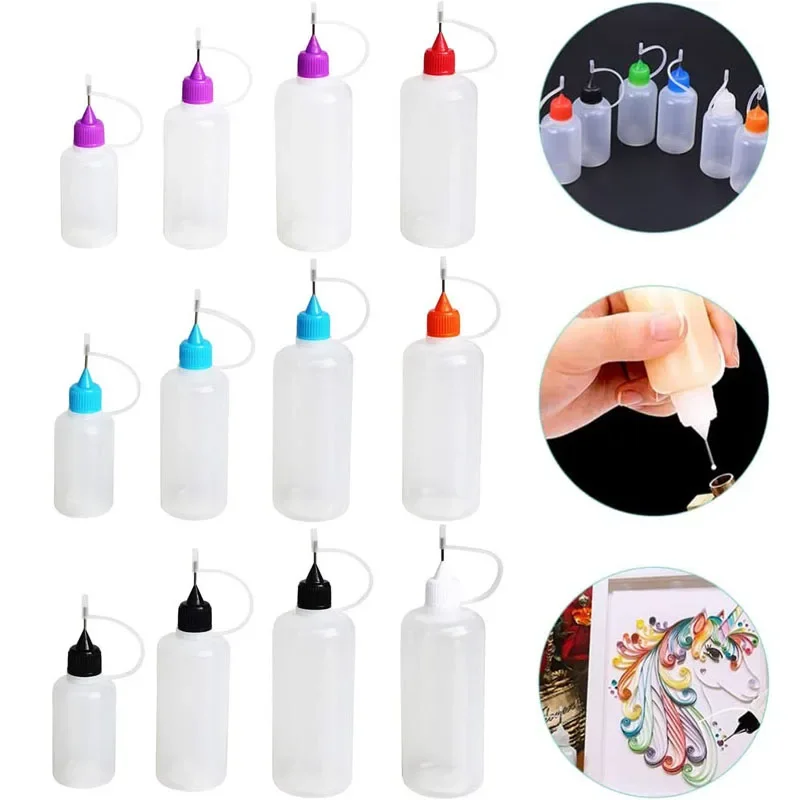 30Pcs 3-120ML Refillable Sample  Needle Tip Squeeze Bottle Precision Tip  Applicator Bottles for Precisely  Delivery Liquid Glue