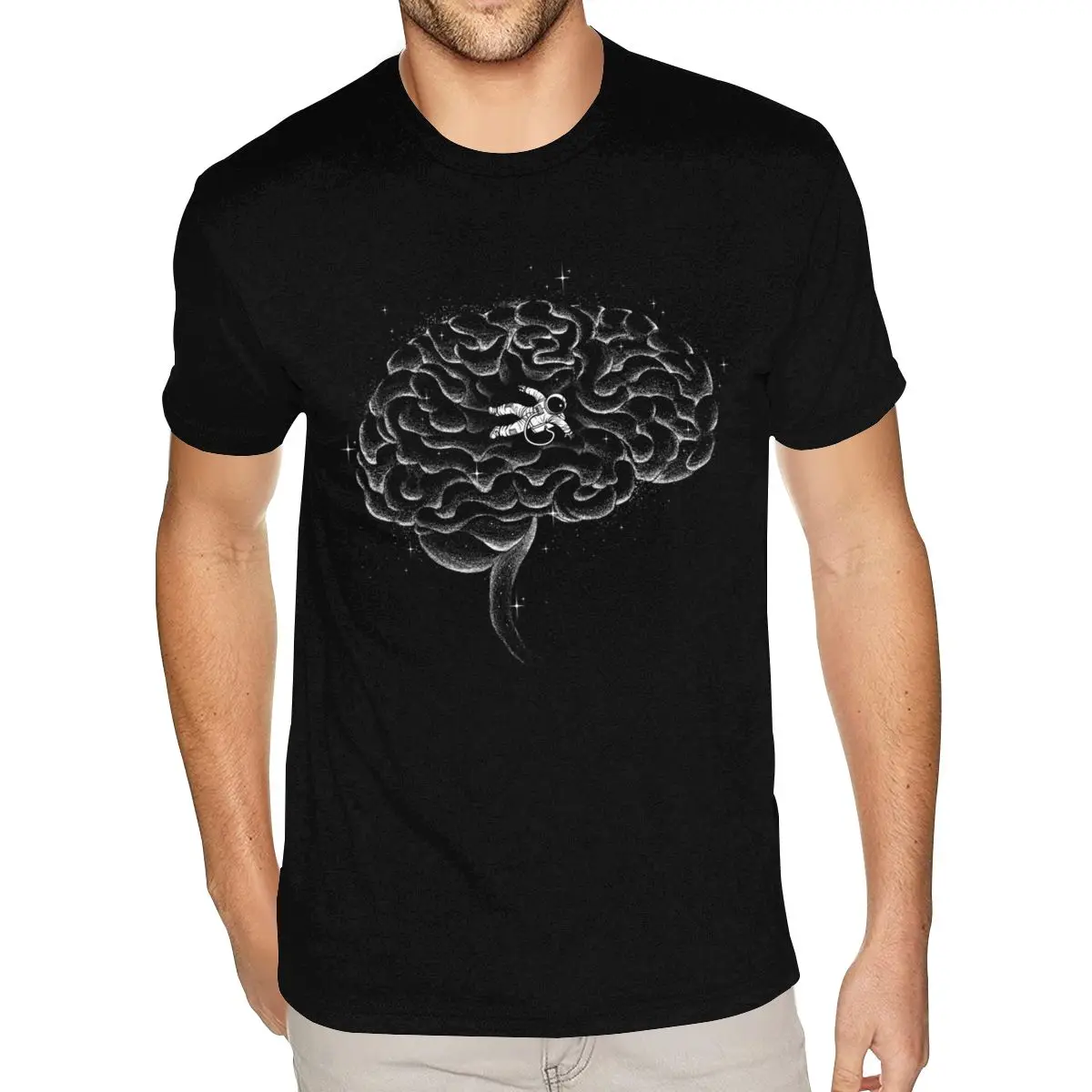 

Хлопковая футболка с короткими рукавами и круглым вырезом «I'm Lost In My Own Mind», футболка для мальчиков и бойфренда S