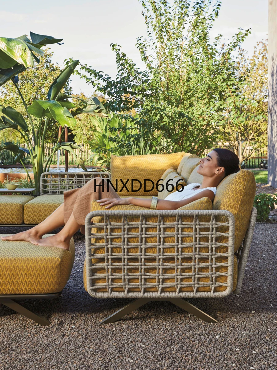 Outdoor open-air balcony rain-proof and sun-proof sofa