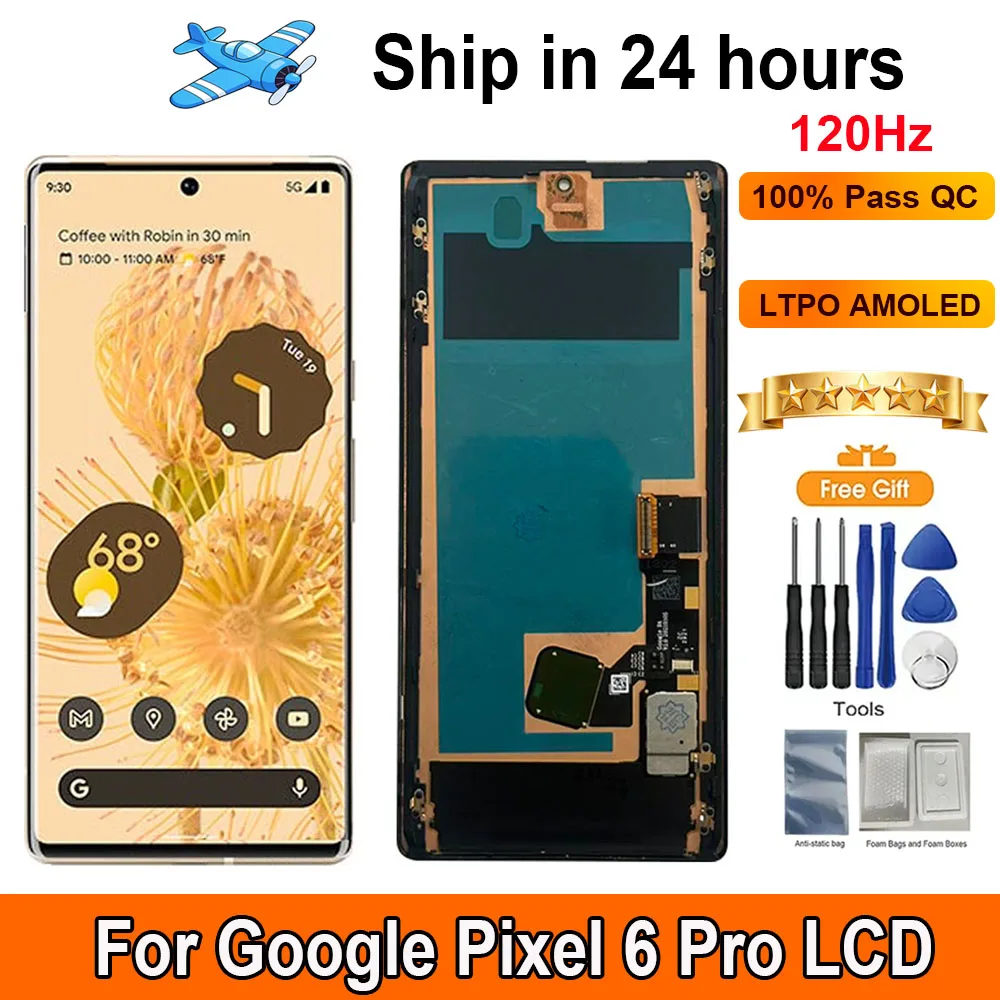 

Original 120Hz AMOLED Screen 6.7" For Google Pixel 6 Pro LCD Display Touch Panel Digitizer Assembly Replacement For Pixel 6 Pro