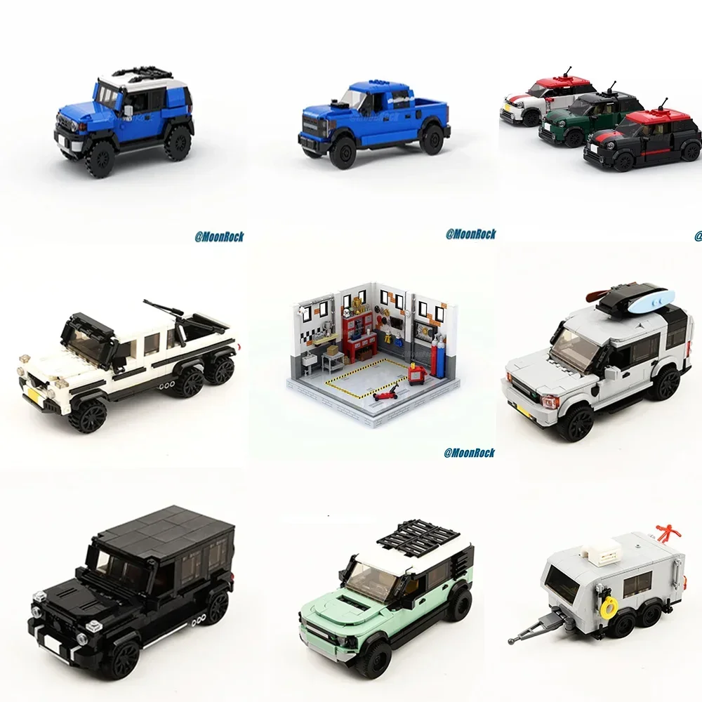 

MoonRock Authorized Building Bricks, City Car Model Toys, DIY Ornaments, Children's Birthday Gifts, Creative Garage, Hot Sale