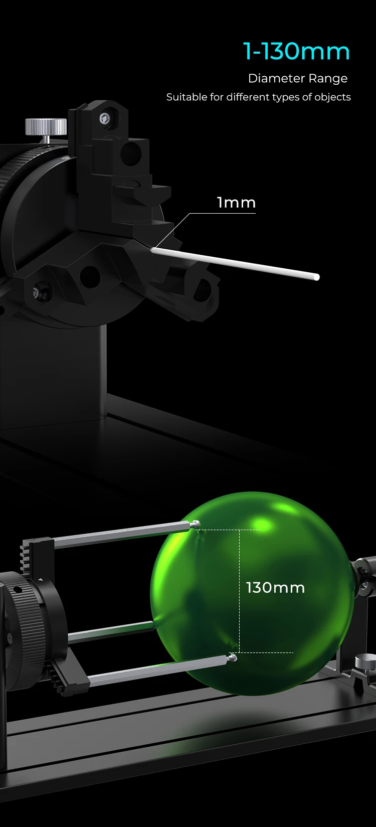 ロータリーキットプロアップグレード付きレーザー彫刻機,回転式彫刻機
