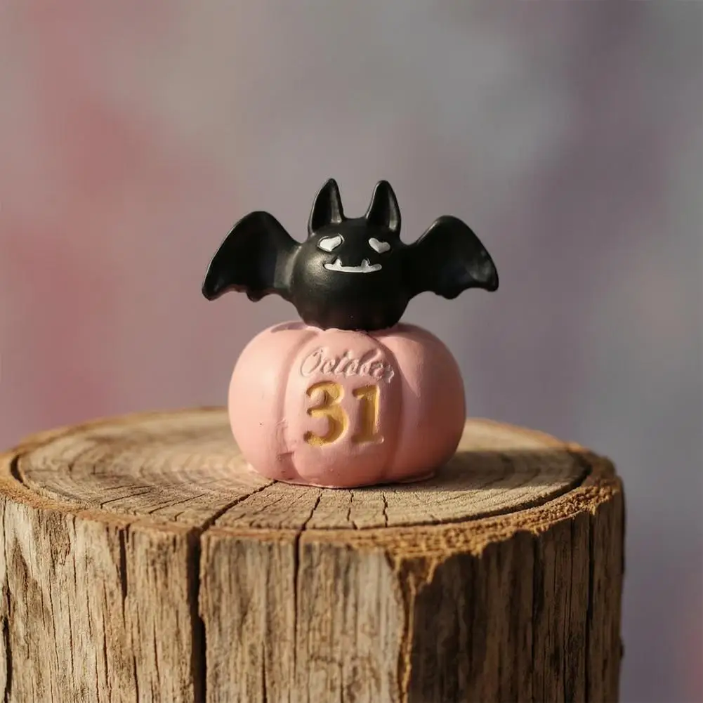 2026 Cute Halloween Resin Sculpture, Small Table Decorations, Mini Adorable Owl Bat Pumpkin Ghost Decor for Party Home Scenes Cr