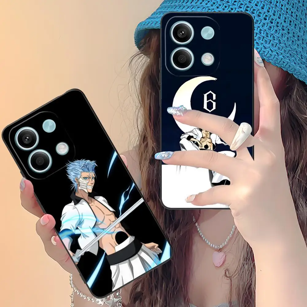 

Чехол для телефона Bleach Grimmjow с аниме для Xiaomi Redmi Note 14 13 12 11 10 9 S A Pro Plus Lite 5G, черный роскошный чехол для мобильных телефонов, довольно