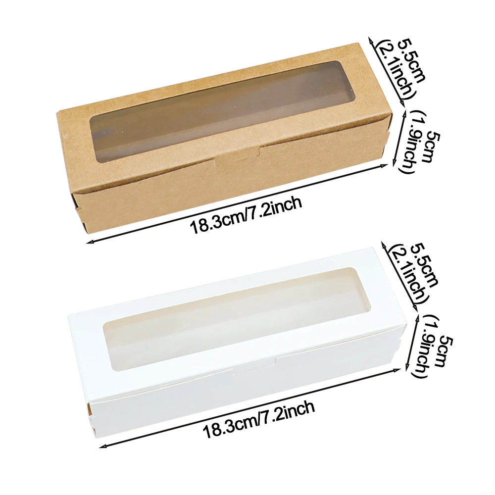 10/20pcs Kraft Paper Gift Boxes with Window
