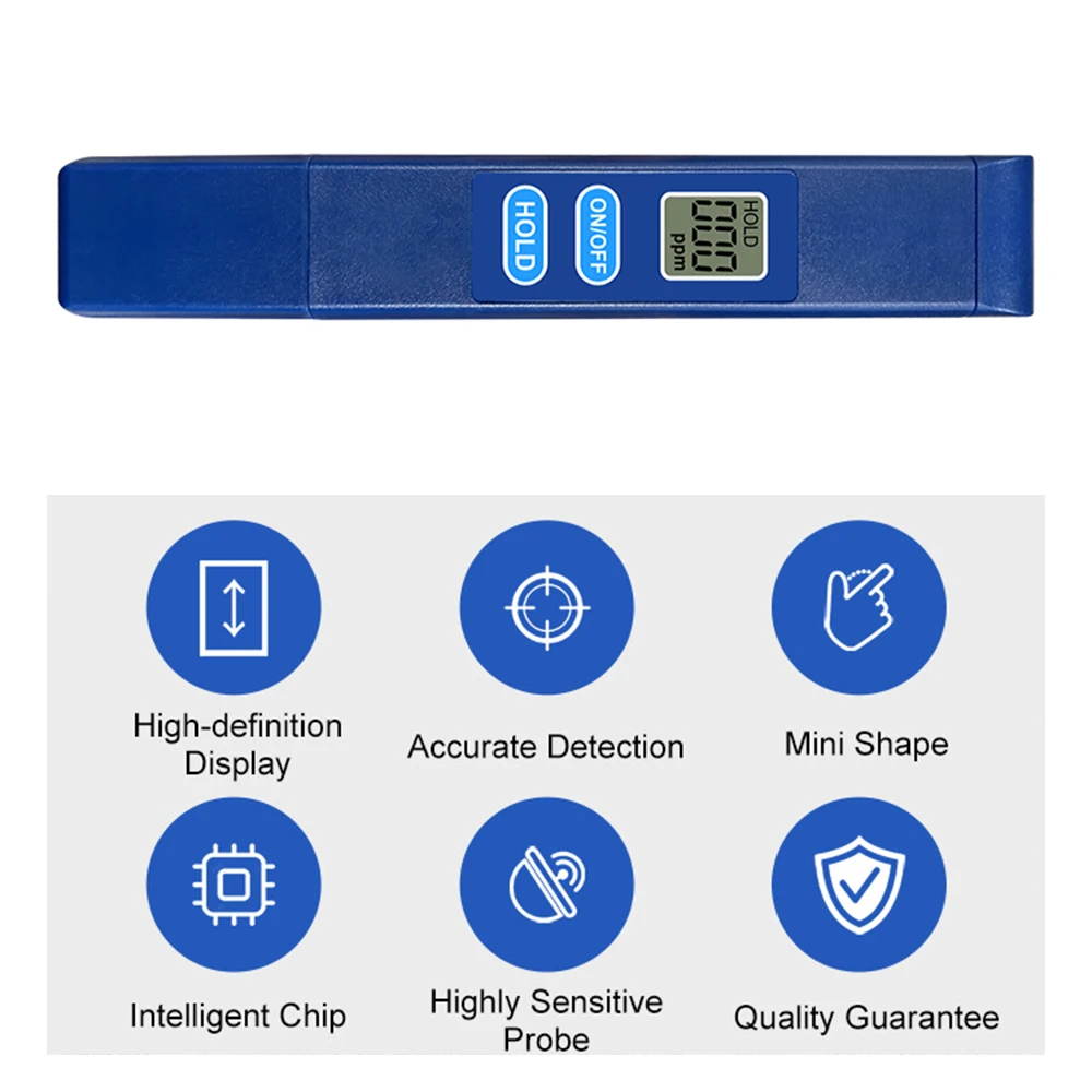 TDS Meter Digital Water Quality Tester PH Meter Tester 0-9990PPM TDS&EC LCD Water Purity PPM Aquarium Filter for Farming Pools view 4