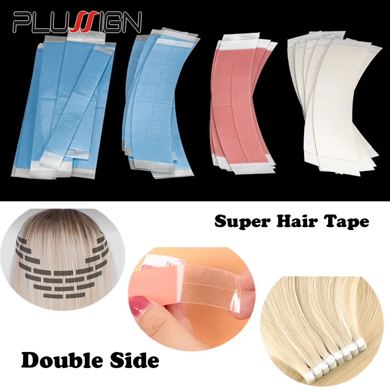 Plussign Ultra Hold Hair Extension Tape Bule/White/Orange Wig Glue Double Side Adhesives Wig Tape For Hair Extension/Lace/Toupee