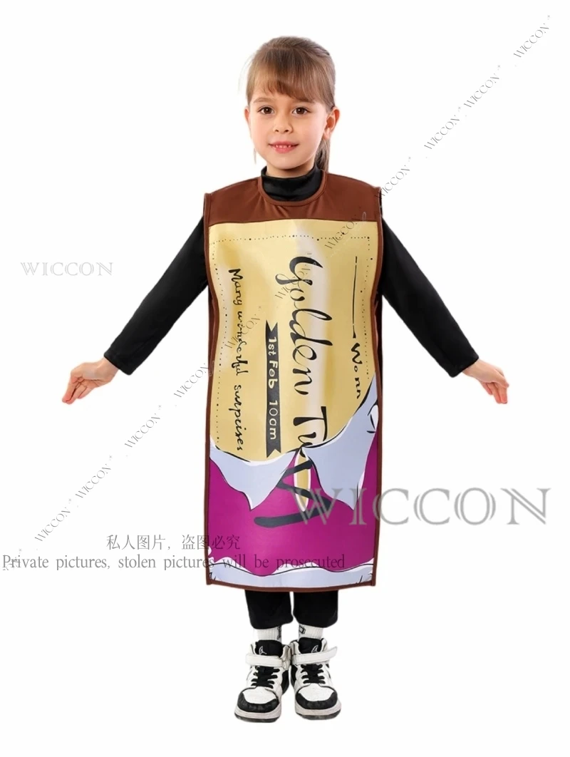 Chocolate Factory Willy Cosplay Anime Costume Charlie Uniform Child Role Play Outfit Full Suit Halloween Masquerade Kid  disfraz