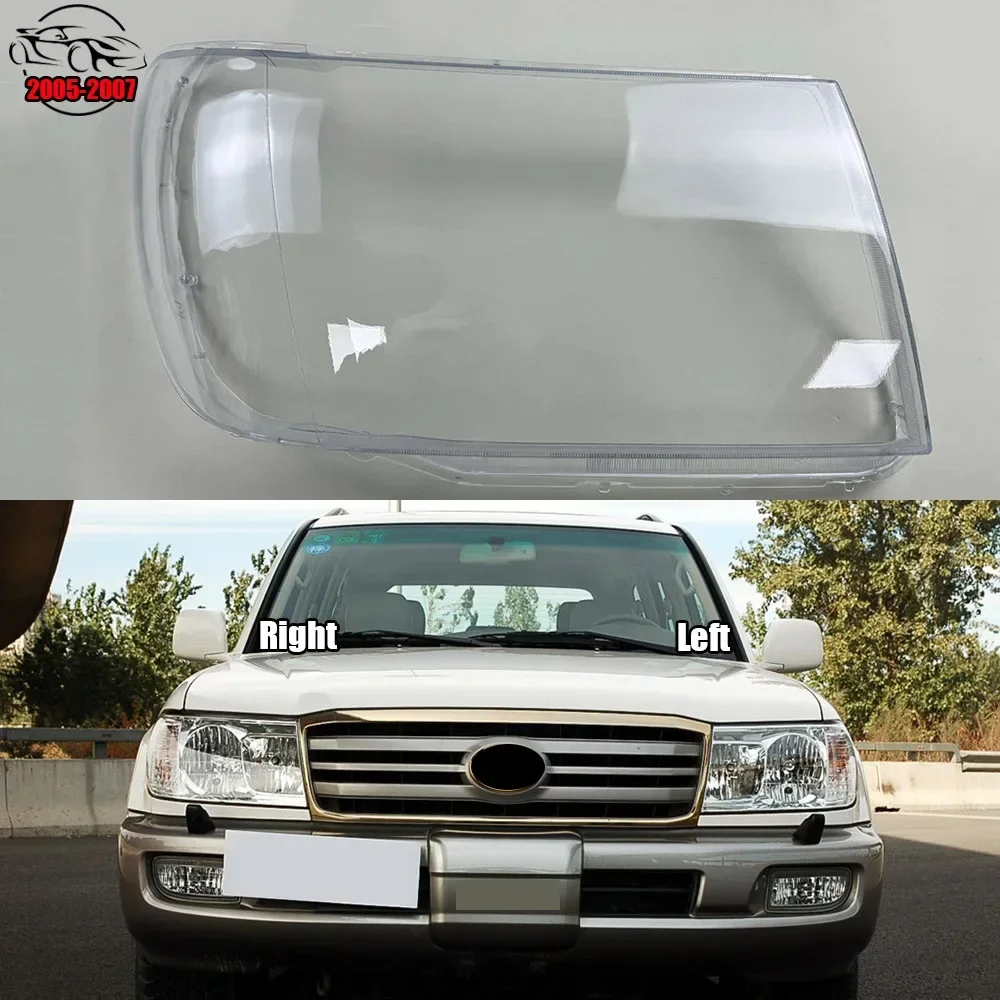

For Toyota Land Cruiser 2005-2007 Transparent Lampshade Lamp Shade Front Headlight Shell Headlamp Cover Lens Plexiglass