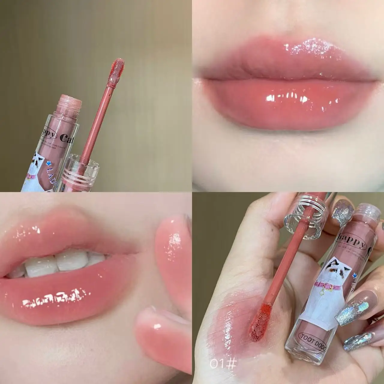 Toot Dodo Cute Cat Lip Gloss Hydrating Gloss Long Wear Ideal for Commute Campus Dating