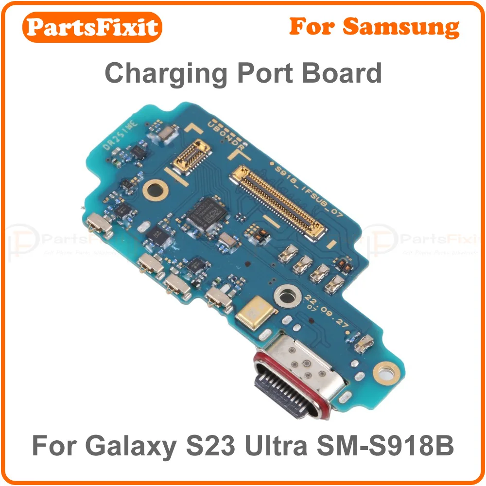 Oryginalna płytka portu ładowania z czytnikiem kart SIM do Samsung Galaxy S23 Ultra SM-S918B, zamiennik płytki portu ładowania — zdjęcie produktu 3