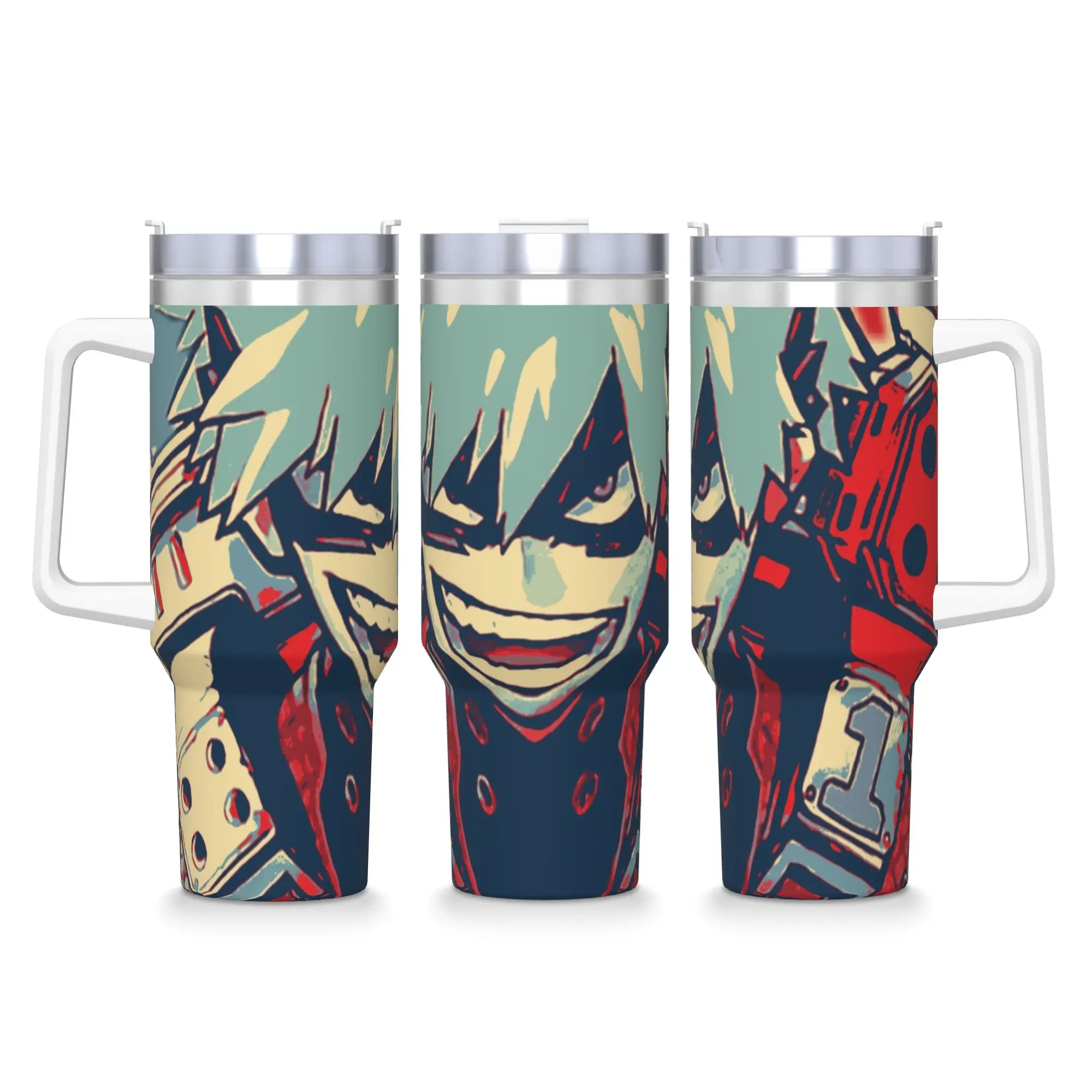 Vaso Térmico de Acero Inoxidable Katsuki Bakugo HOPE My Hero Academia, Tazas Térmicas a Prueba de Fugas, Tazas para Bebidas Frías, Botella de Agua para Conducir
