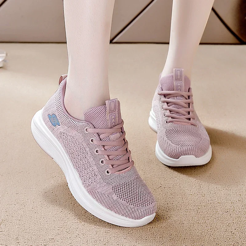 Women Marathon Running Shoes Breathable Mesh Girls Sport Training Sneakers Comfortable Walking Shoes