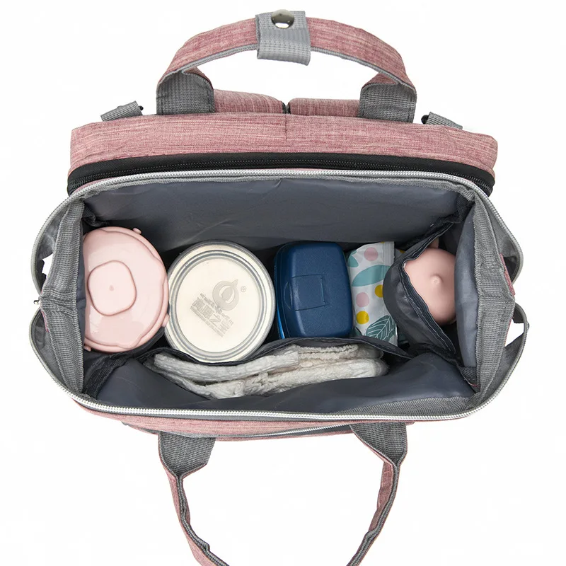 折りたたみ式ママ用ベビーベッドバッグ 軽量ポータブル大容量トラベルマタニティバッグ ベビーおむつバックパック 女性用ママバッグ