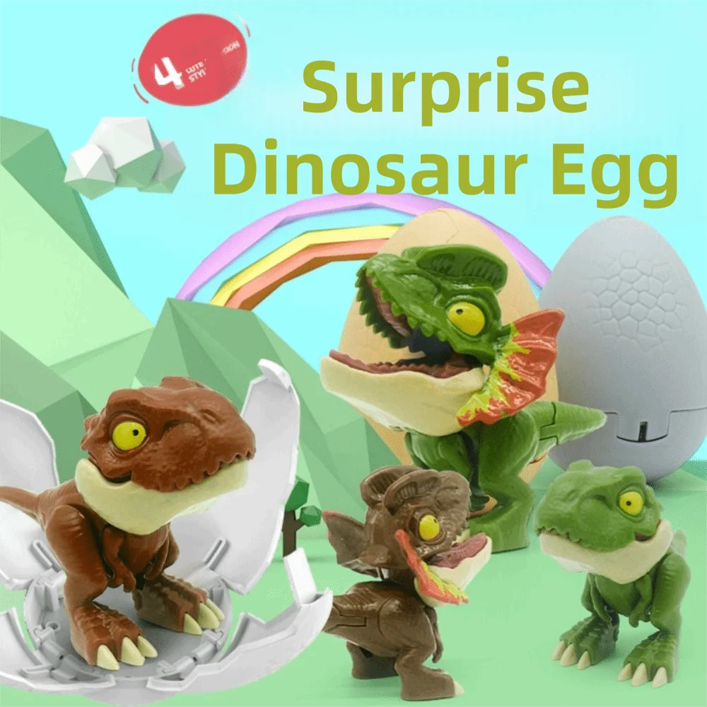 

Игрушка-яйцо динозавра-трансформера с подвижными суставами и деформируемым дизайном