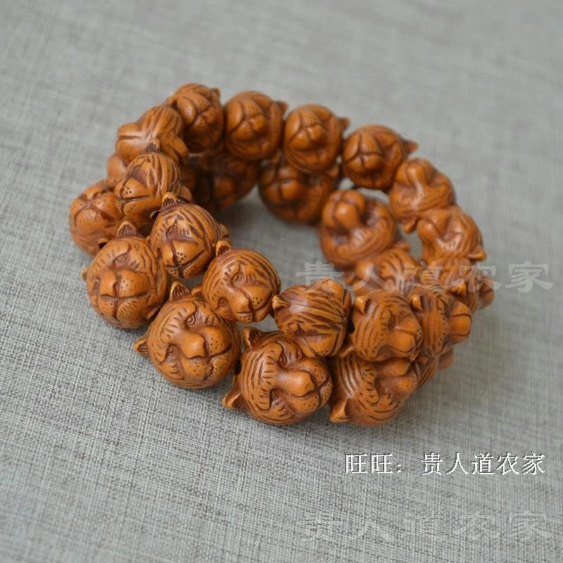 Floor stall bracelet, double-sided tiger head bracelet, auspicious and safe couple's men's bracelet, large size