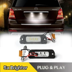 2Pcs For Mercedes Benz W164 ML280 ML300 LED Number License Plate Lights Lamps ML350 ML450 ML500 GL450 GL350 GL550 GL500 W251 R63