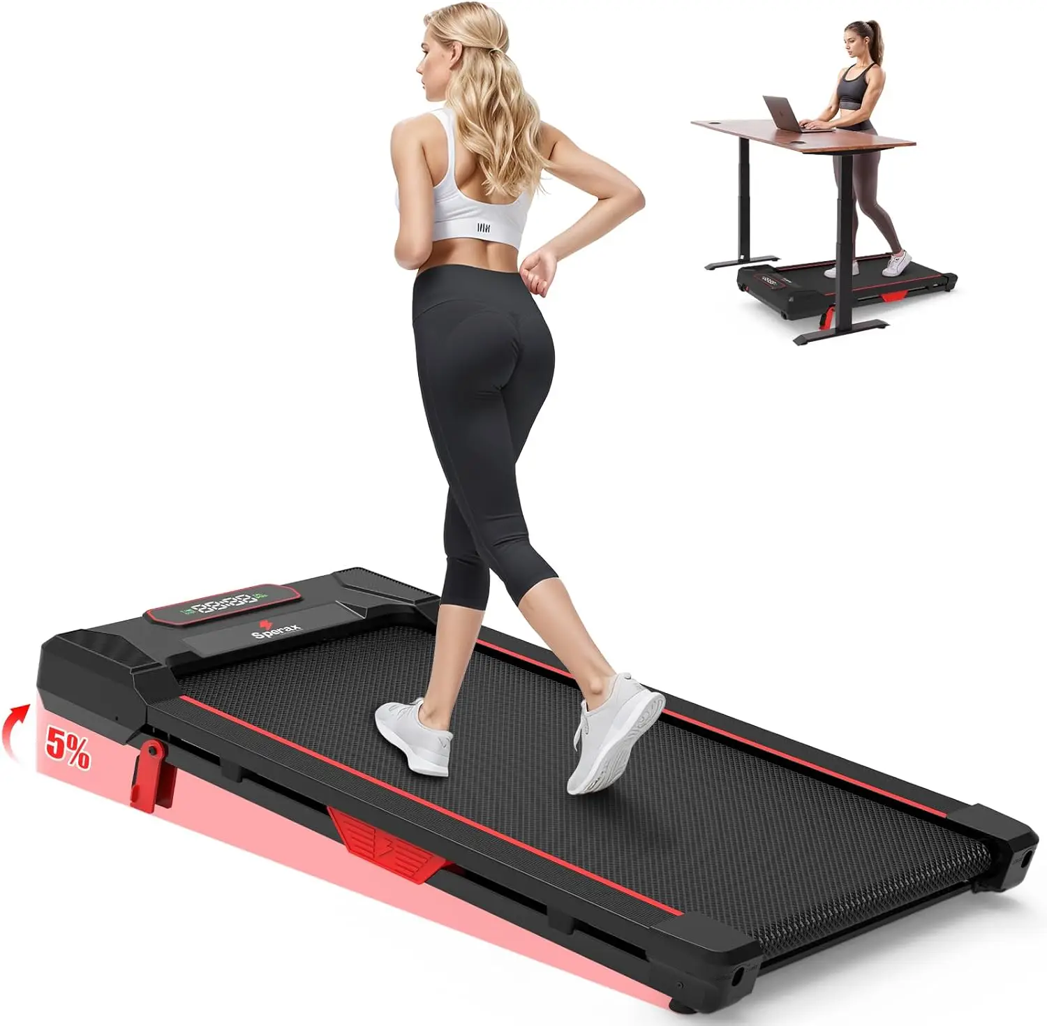 Home,340 Lbs Capacity,3 in 1 Portable Treadmill