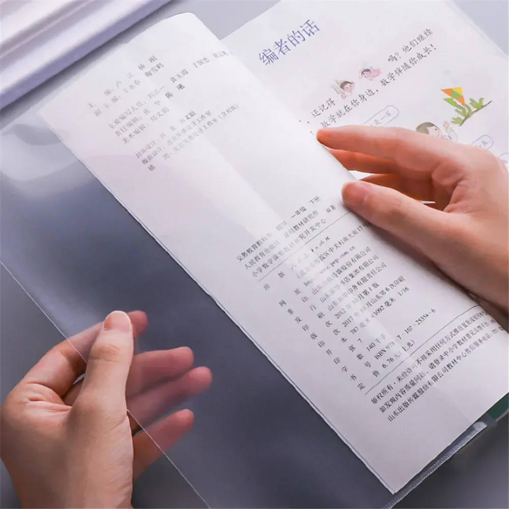 10 Sheets A4 A5 Transparent Self-adhesive Paper Book Cover protectiove Film Waterproof Non-slip Book Cover Notebook 2024