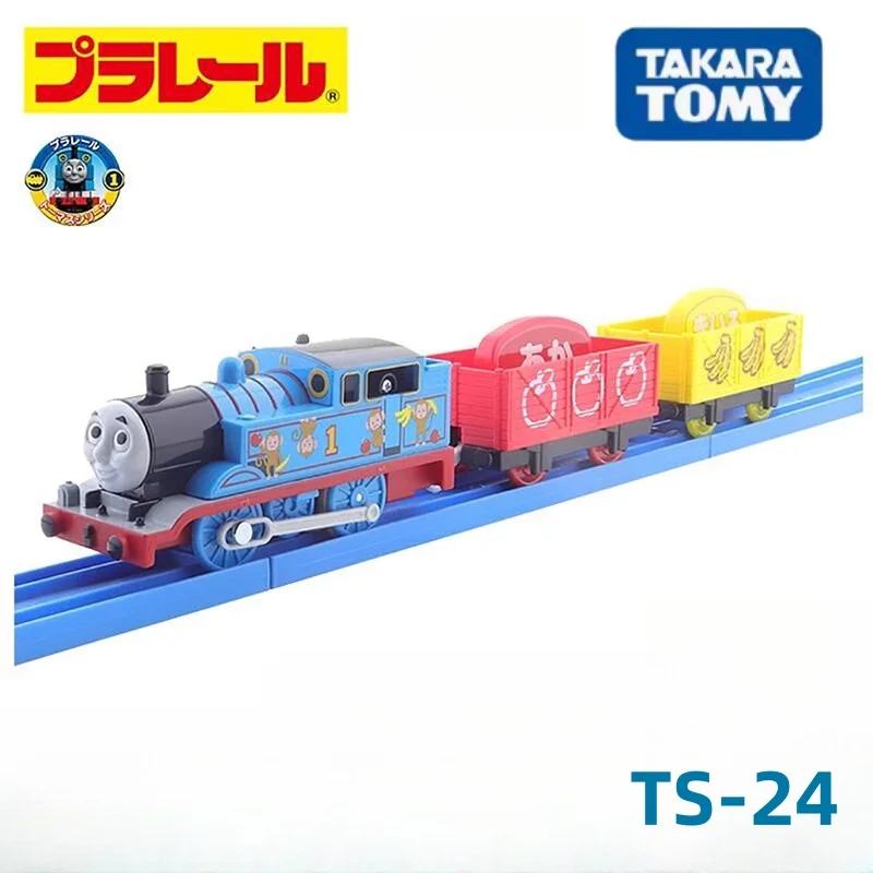 TAKARA TOMY 1:64 Thomas Electric Train TS-24 New fruit transporter rail wagon model, boy's favorite toy,perfect gift for friends