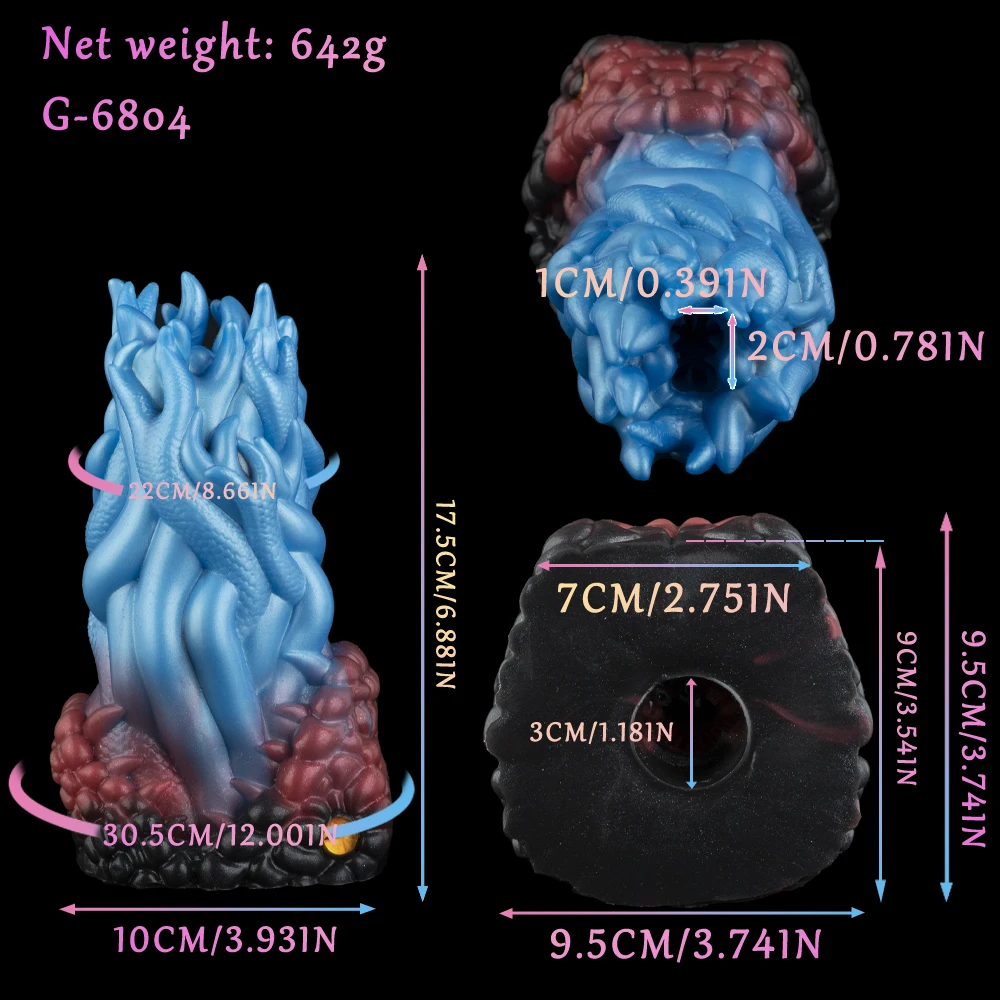 GEEBA الخيال الحيوان الأفعى اللسان الضارب سيليكون ذكر الاستمناء جيب كس Onahole الاصطناعي المهبل الكبار لعبة الجنس للرجال #6