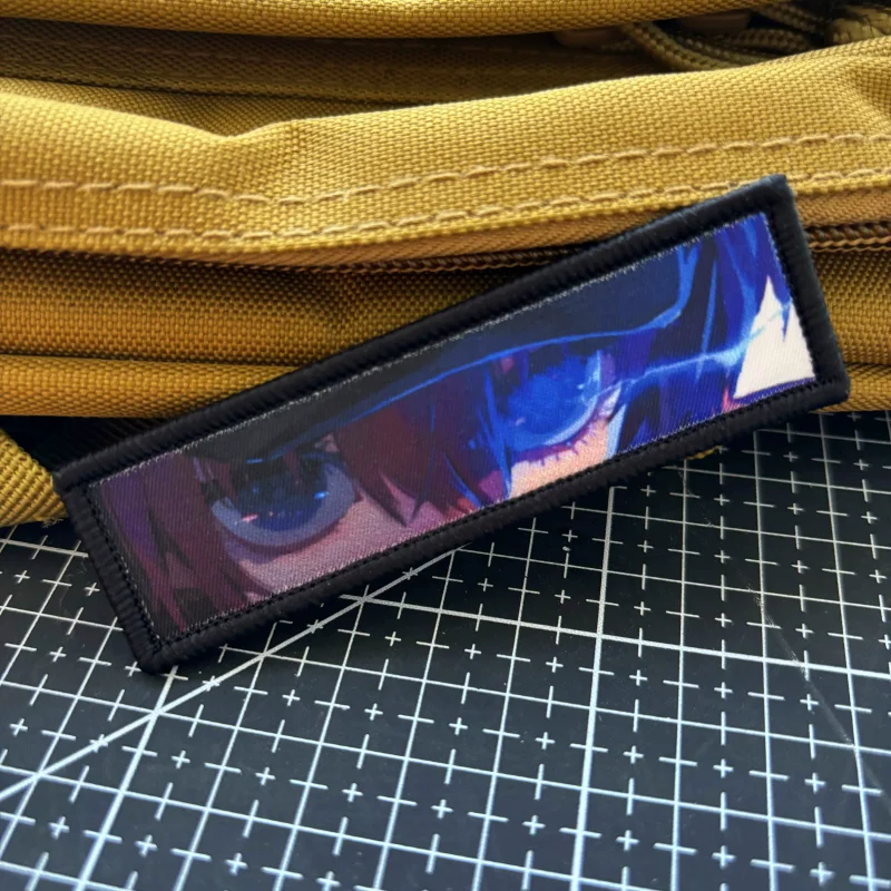 

Asuka Eyes Anime New Century Character Morale Badge Girl Cartoon Patch Hook and Loop Printing Tactical Backpack Sticker